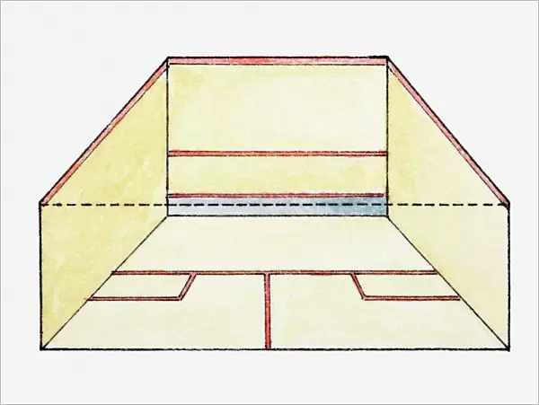 Illustration of squash court