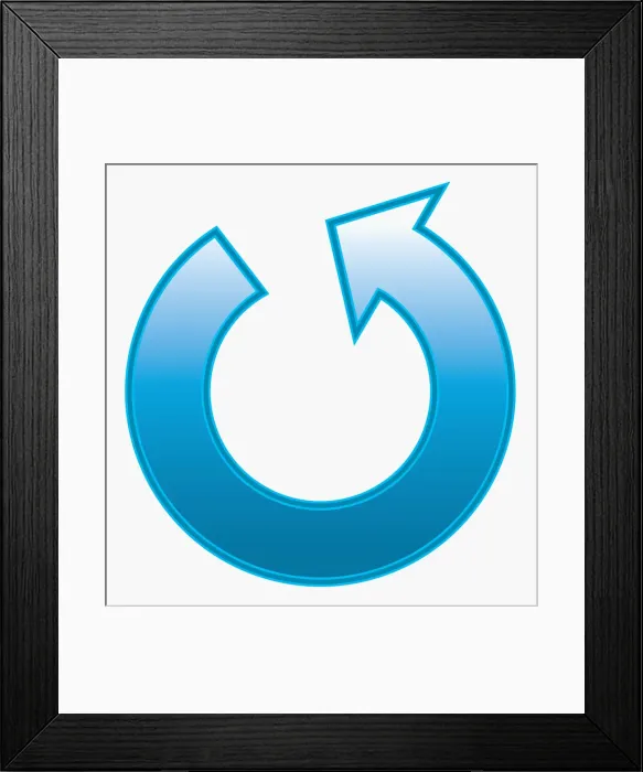Framed Print : Illustration of Reload computer icon Framed Print : Illustration of Reload computer icon