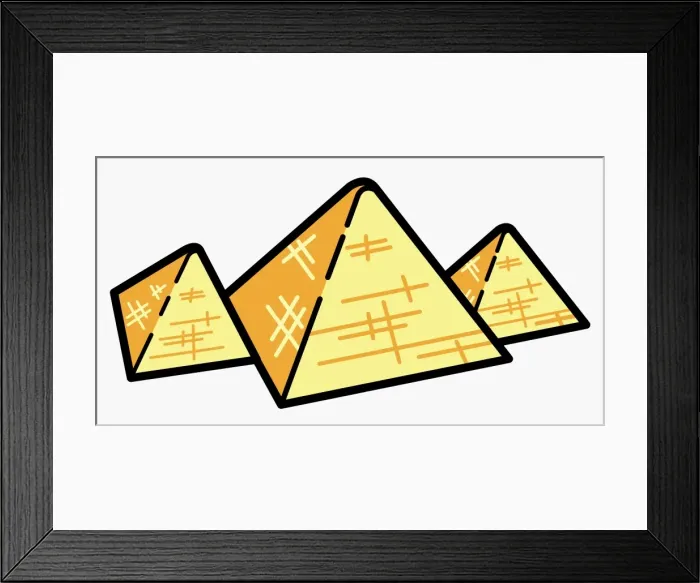 Framed Print : Illustration of three pyramids Framed Print : Illustration of three pyramids