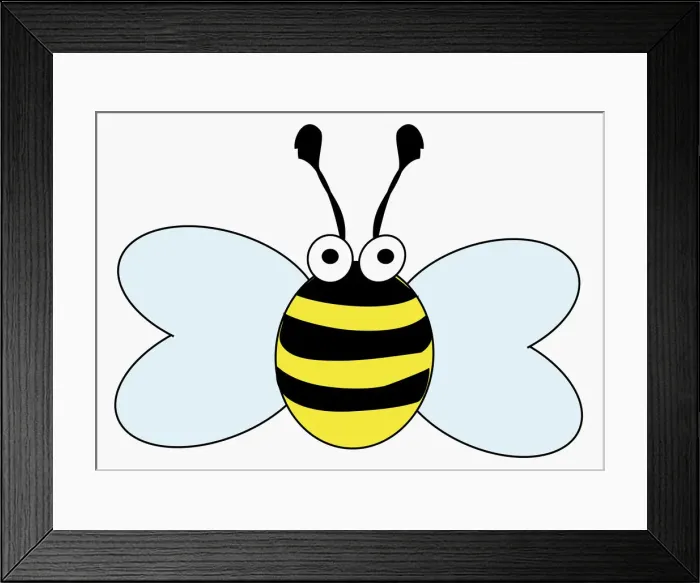 Framed Print : Digital illustration of bumblebee Framed Print : Digital illustration of bumblebee
