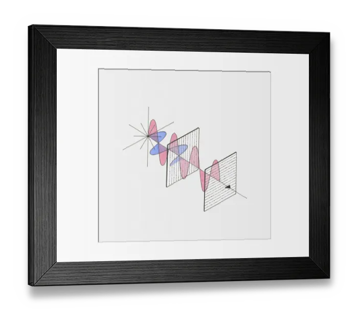 Framed Print : Illustration showing polarizing filters and polarized light Framed Print : Illustration showing polarizing filters and polarized light