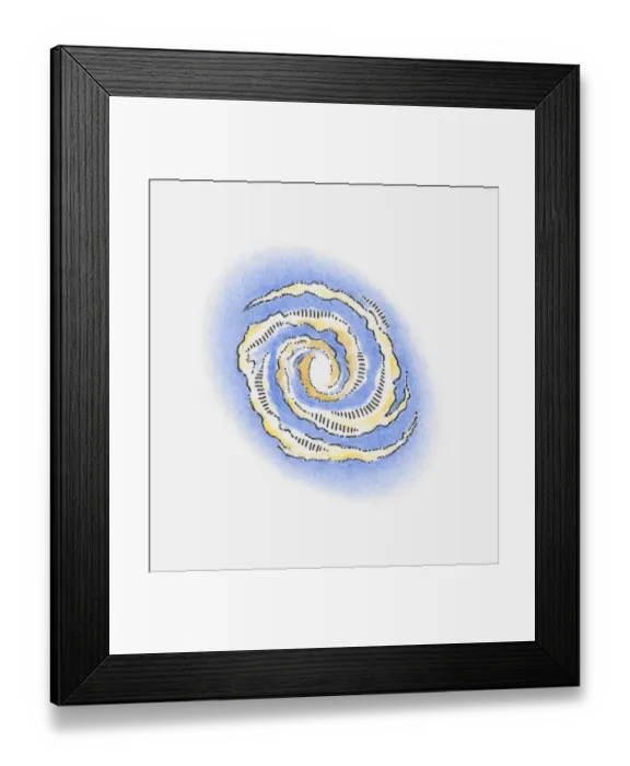 Framed Print : Illustration of swirling galaxies in space Framed Print : Illustration of swirling galaxies in space