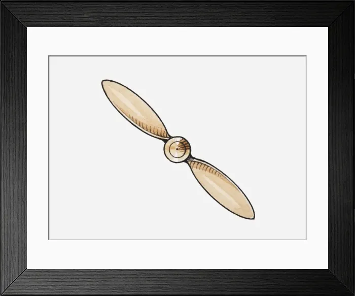 Framed Print : Illustration of aeroplane propeller Framed Print : Illustration of aeroplane propeller