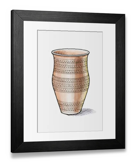 Framed Print : Illustration of a vase Framed Print : Illustration of a vase