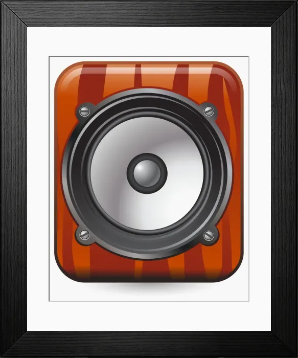 Framed Print : Digital illustration of loudspeaker Framed Print : Digital illustration of loudspeaker