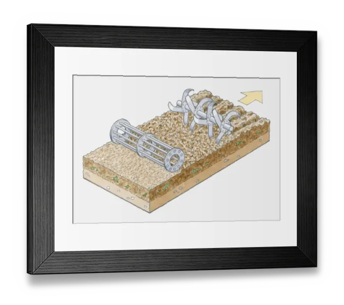 Framed Print : Illustration of rotary cultivator Framed Print : Illustration of rotary cultivator