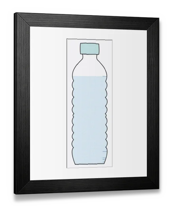 Framed Print : Illustration of water in plastic bottle Framed Print : Illustration of water in plastic bottle
