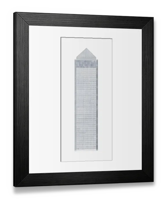 Framed Print : Illustration of Canary Wharf Tower, Isle of Dogs, London, England Framed Print : Illustration of Canary Wharf Tower, Isle of Dogs, London, England