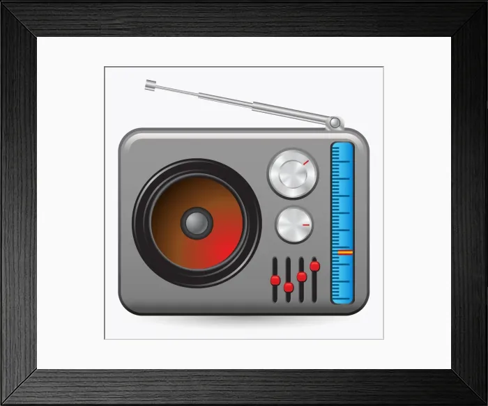 Framed Print : Illustration of transistor radio Framed Print : Illustration of transistor radio