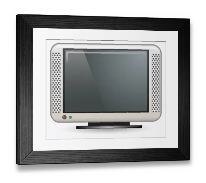Framed Print : Digital illustration of flat screen television Framed Print : Digital illustration of flat screen television