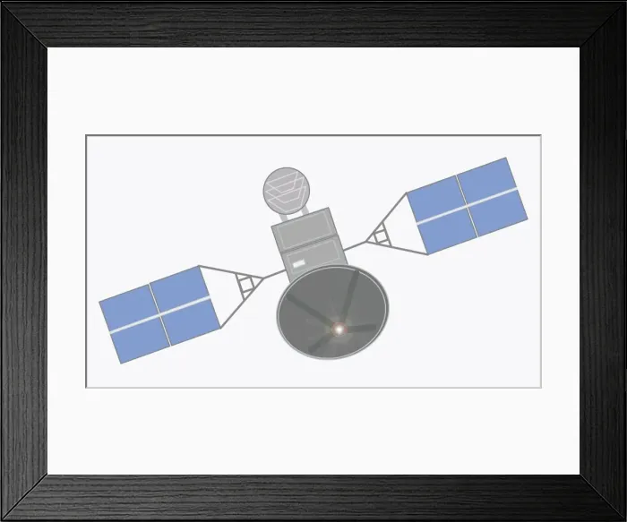 Framed Print : Illustration of space satellite Framed Print : Illustration of space satellite