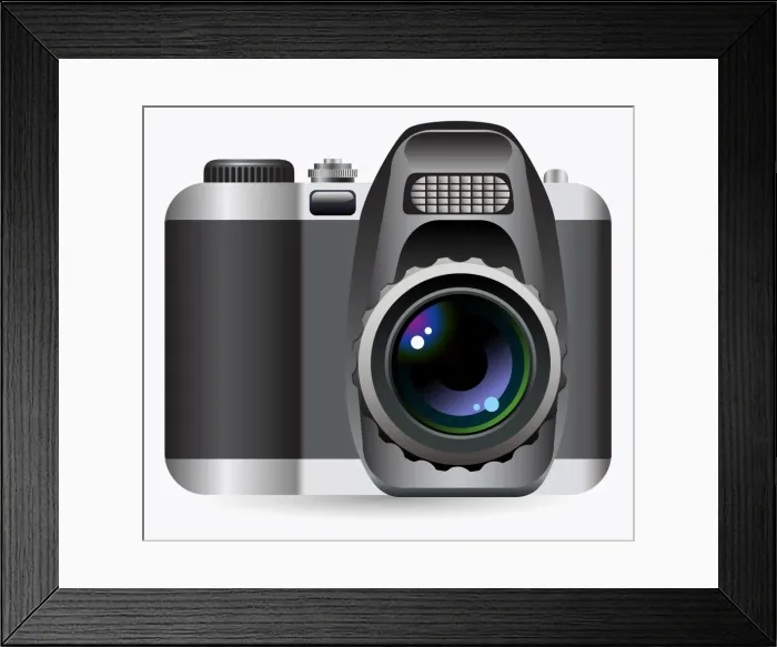 Framed Print : Digital illustration of digital camera Framed Print : Digital illustration of digital camera