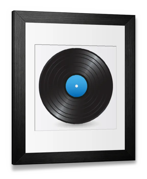 Framed Print : Digital illustration of vinyl record Framed Print : Digital illustration of vinyl record