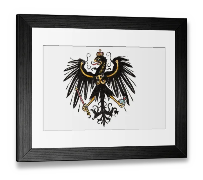 Framed Print : Illustration of German eagle crest Framed Print : Illustration of German eagle crest