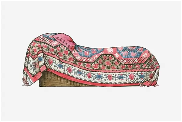 Illustration of Sigmund Freuds historic couch