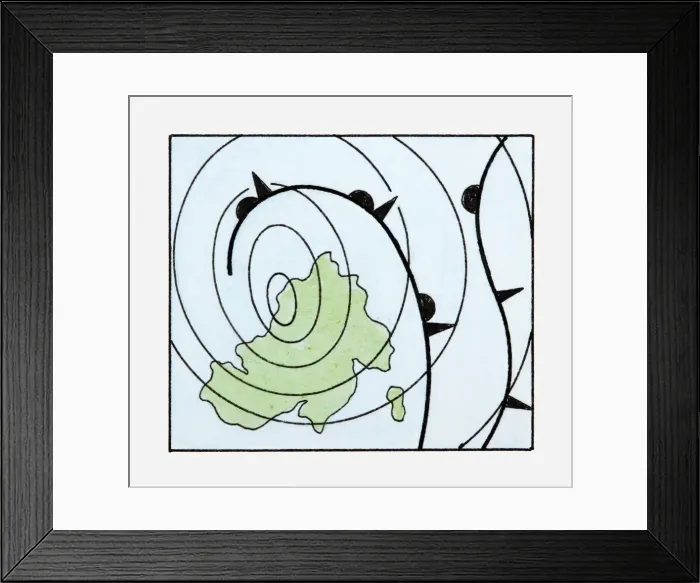 Framed Print : Illustration of weather forecast chart Framed Print : Illustration of weather forecast chart