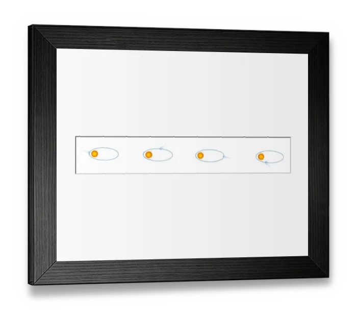 Framed Print : Illustration of a comets tail around the sun Framed Print : Illustration of a comets tail around the sun