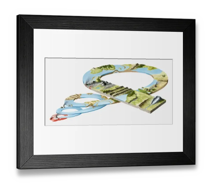 Framed Print : Model of landform evolution in the prehistoric era, including Quaternary, Tertiary, Cretaceous, Jurassic, Triassic, Permian, Carboniferous, Devonian, Silurian, Ordovician, Precambrian periods Framed Print : Model of landform evolution in the prehistoric era, including Quaternary, Tertiary, Cretaceous, Jurassic, Triassic, Permian, Carboniferous, Devonian, Silurian, Ordovician, Precambrian periods