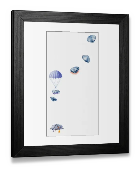 Framed Print : Illustration of NASA Viking lander on its journey to Mars Framed Print : Illustration of NASA Viking lander on its journey to Mars
