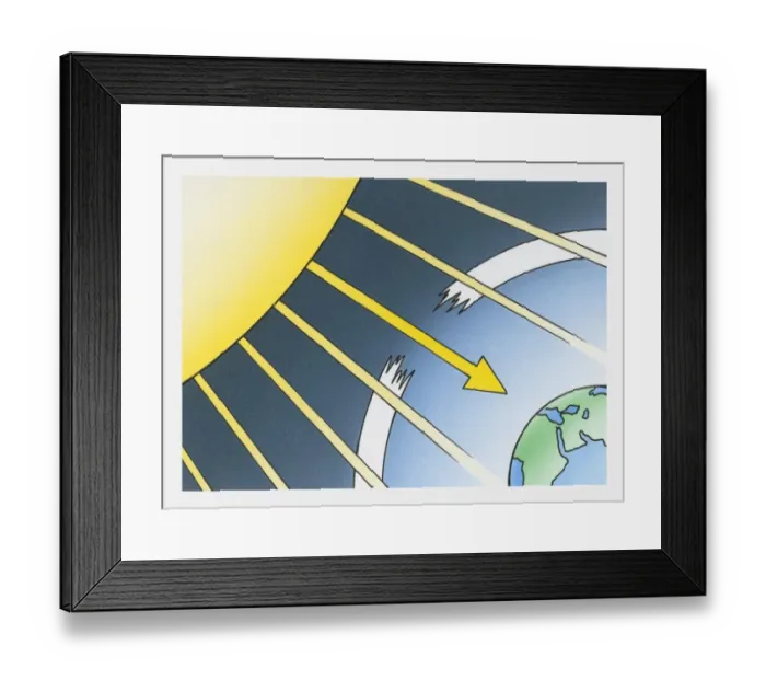 Framed Print : Illustration of hole ozone layer Framed Print : Illustration of hole ozone layer