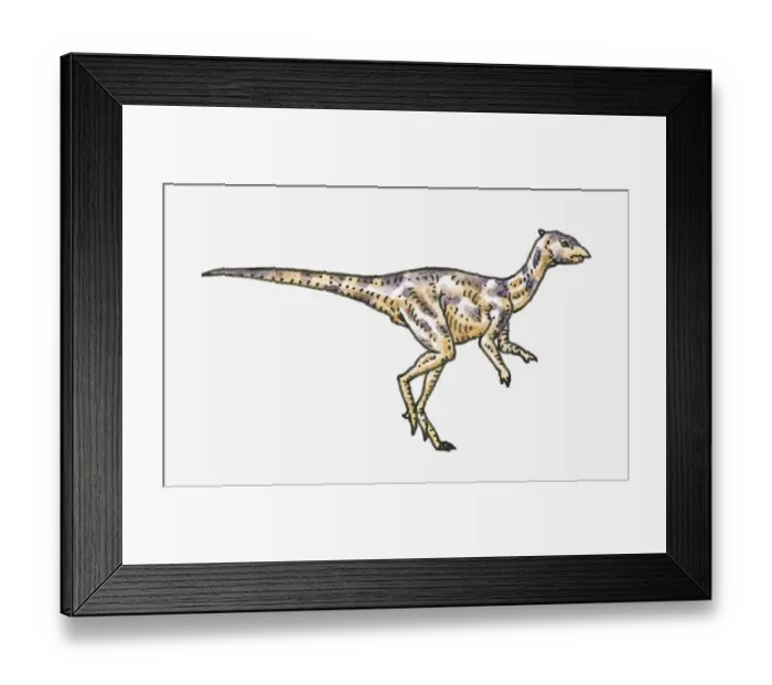 Framed Print : Illustration of Wannanosaurus basal pachycephalosaurian dinosaur Framed Print : Illustration of Wannanosaurus basal pachycephalosaurian dinosaur