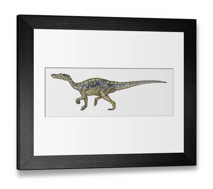 Framed Print : Illustration of Baryonyx saurischia dinosaur Framed Print : Illustration of Baryonyx saurischia dinosaur