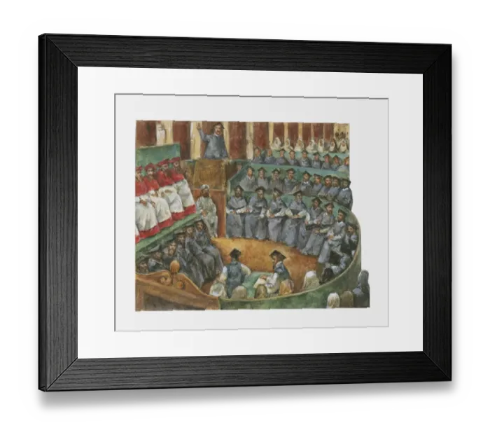 Framed Print : Illustration of Catholic leaders meeting at Council of Trent during Counter-Reformation Framed Print : Illustration of Catholic leaders meeting at Council of Trent during Counter-Reformation
