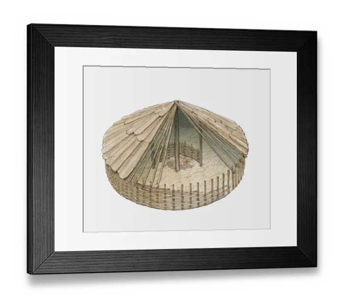 Framed Print : Illustration of Mongolian tent Framed Print : Illustration of Mongolian tent
