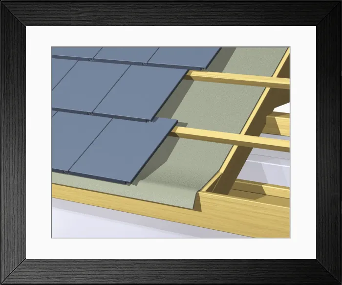 Framed Print : Single lap roof tiling, close-up Framed Print : Single lap roof tiling, close-up