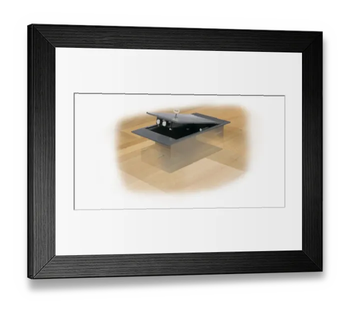 Framed Print : Safe embedded in floor