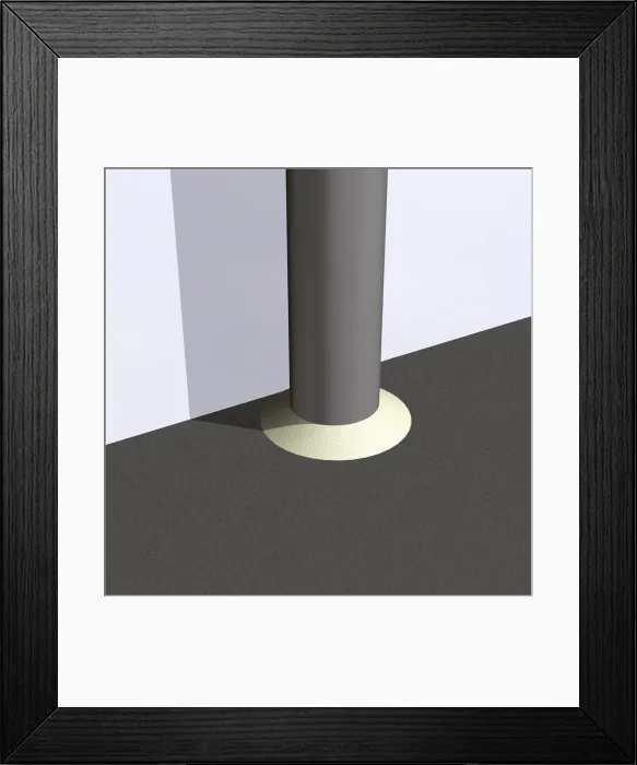 Framed Print : Downpipe connected directly to underground drainage, close-up Framed Print : Downpipe connected directly to underground drainage, close-up