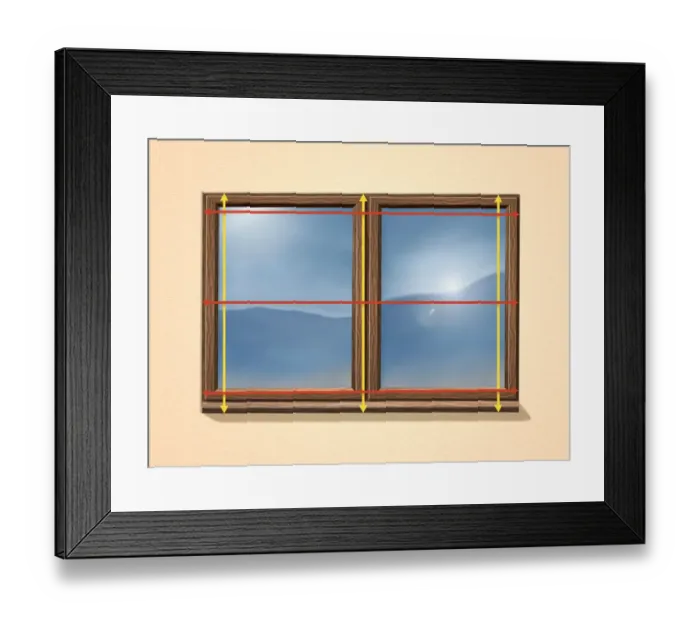 Framed Print : Measuring a window Framed Print : Measuring a window