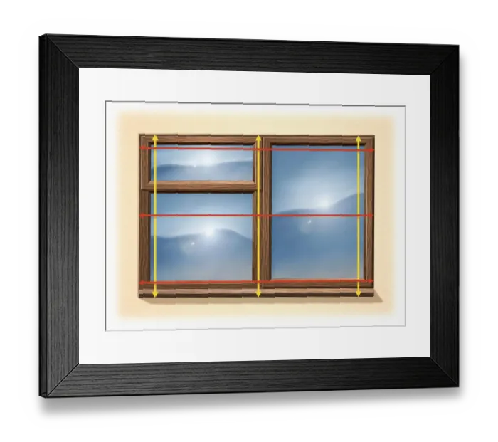 Framed Print : Measuring a window Framed Print : Measuring a window