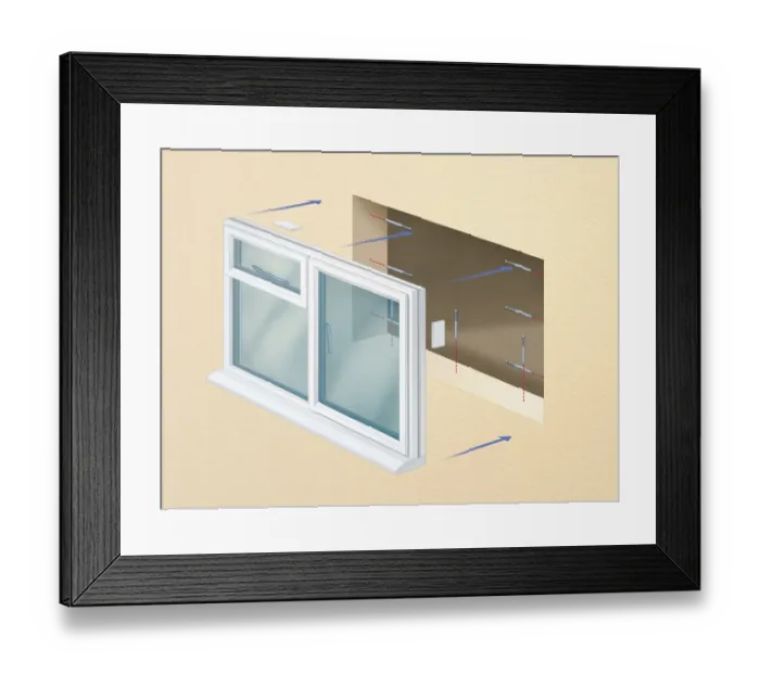 Framed Print : Replacing a window