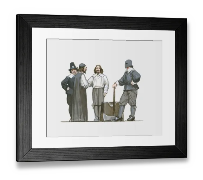 Framed Print : Illustration of Charles I receiving last rites before his execution Framed Print : Illustration of Charles I receiving last rites before his execution