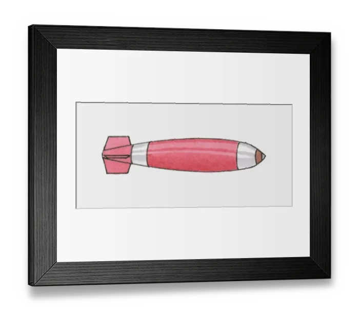 Framed Print : Illustration of military missile Framed Print : Illustration of military missile
