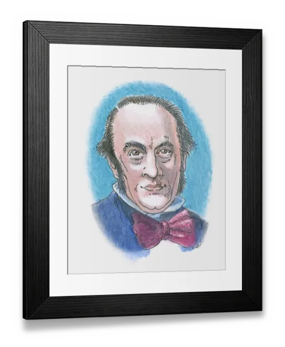 Framed Print : Illustration of English physicist and brewer James Prescott Joule Framed Print : Illustration of English physicist and brewer James Prescott Joule