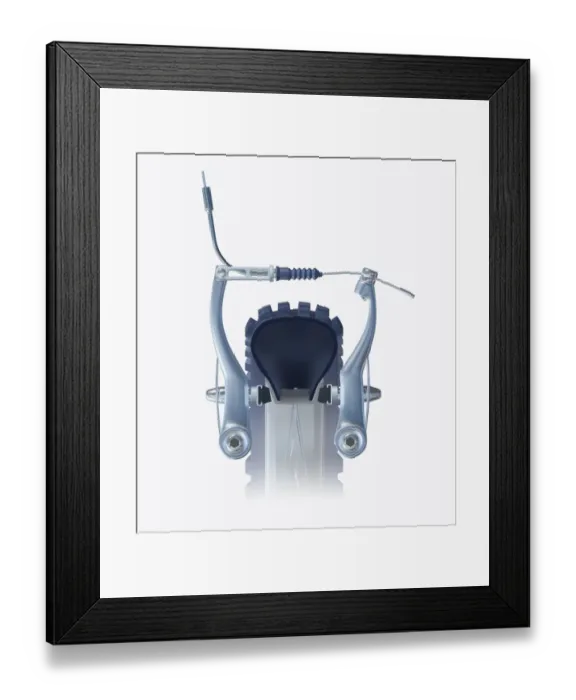 Framed Print : Illustration of bicycle V-brakes Framed Print : Illustration of bicycle V-brakes