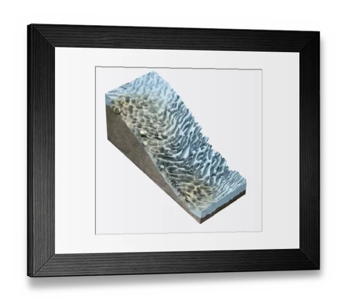 Framed Print : Illustration of eroded bedrock on a glacier Framed Print : Illustration of eroded bedrock on a glacier