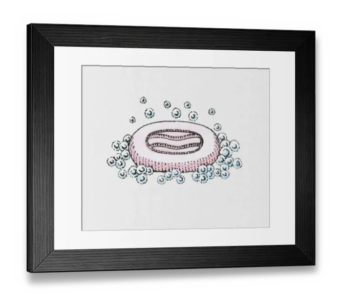 Framed Print : Illustration of soap and bubbles Framed Print : Illustration of soap and bubbles