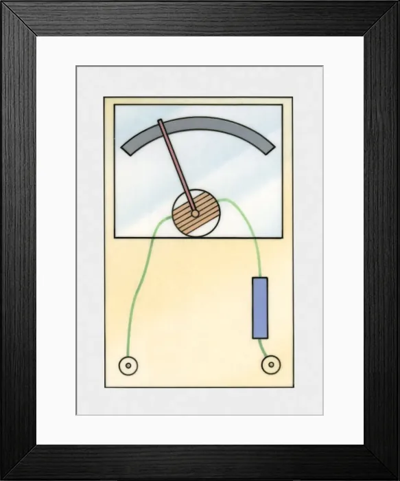 Framed Print : Illustration of ammeter Framed Print : Illustration of ammeter