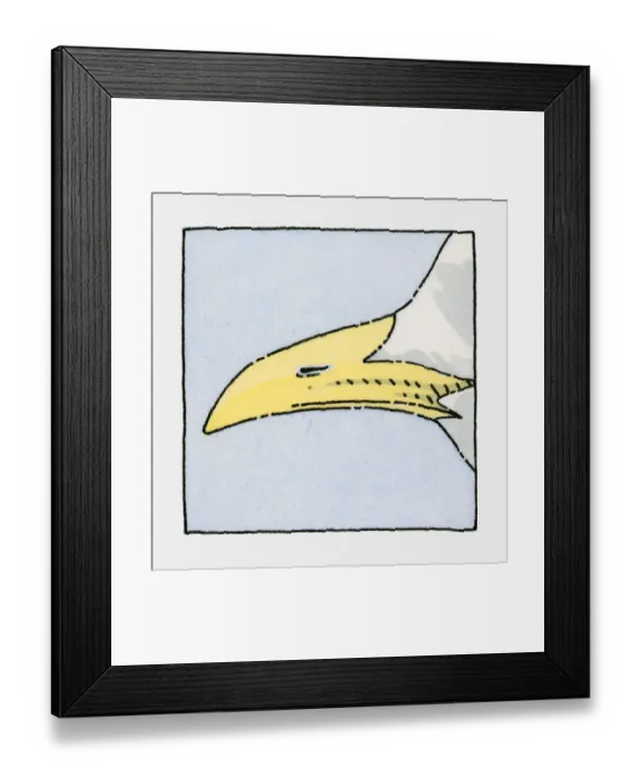 Framed Print : Illustration of Seagull beak