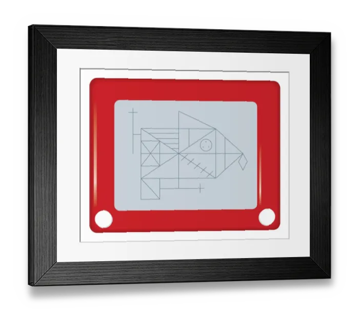 Framed Print : Digital illustration of sketch on scribbler Framed Print : Digital illustration of sketch on scribbler