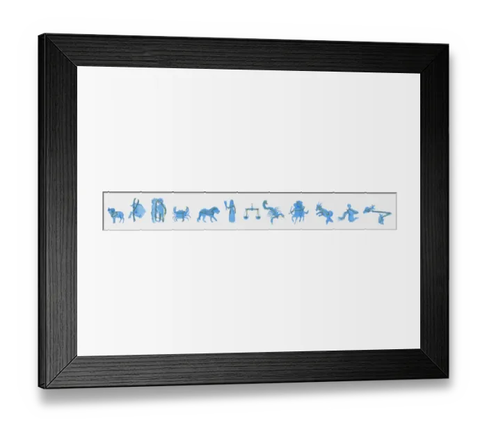 Framed Print : Illustration of astrology signs Framed Print : Illustration of astrology signs