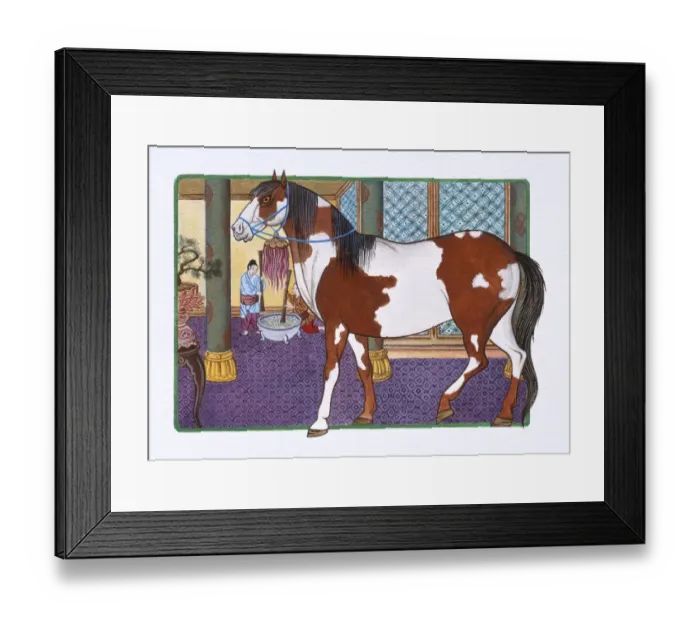 Framed Print : Illustration of Horse in the Hall, representing Chinese Year Of The Horse Framed Print : Illustration of Horse in the Hall, representing Chinese Year Of The Horse