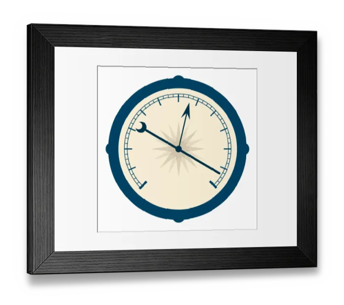 Framed Print : Digital illustration of a barometer Framed Print : Digital illustration of a barometer
