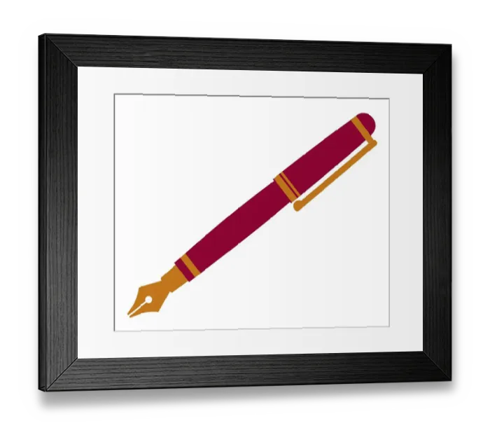 Framed Print : Illustration of fountain pen Framed Print : Illustration of fountain pen