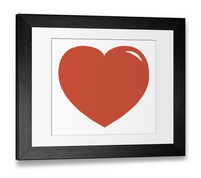 Framed Print : Illustration of pink heart shape symbol Framed Print : Illustration of pink heart shape symbol