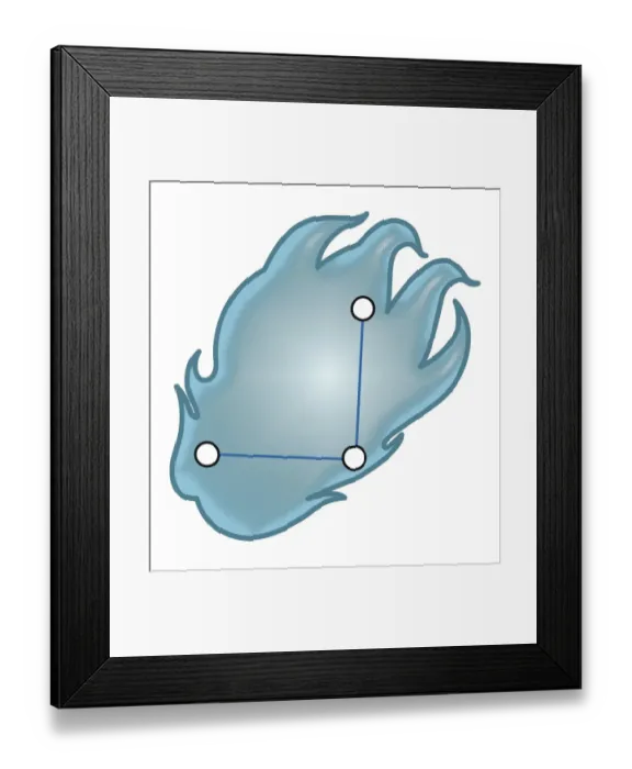 Framed Print : Digital illustration of long hair representing the Coma Berenices constellation