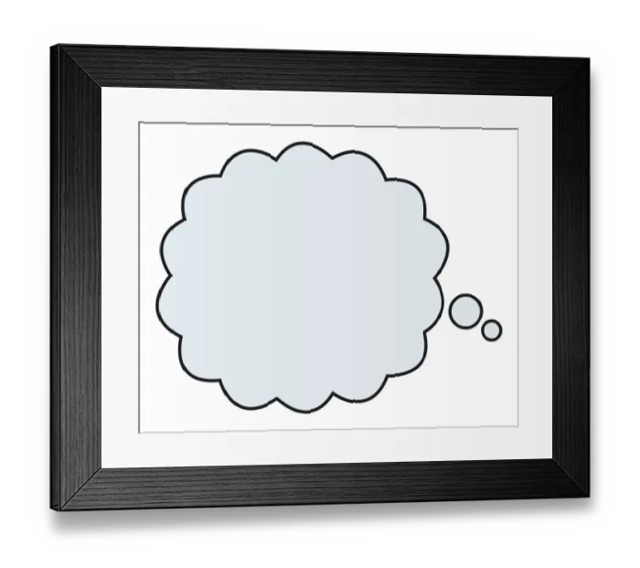 Framed Print : Digital illustration of blue cloud and bubbles Framed Print : Digital illustration of blue cloud and bubbles
